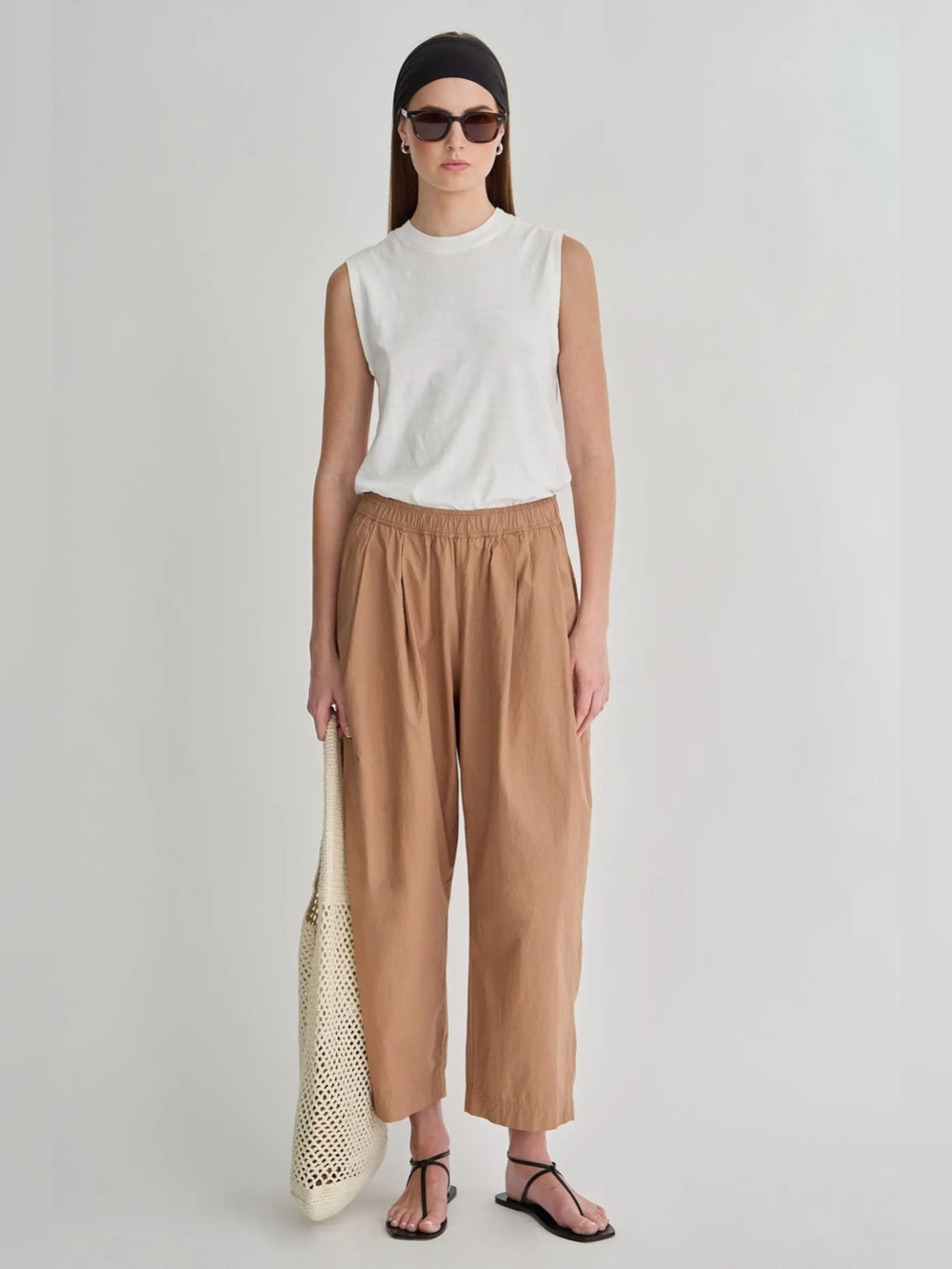 Apiece Apart Spa Pleat Pant Deep Khaki Brown